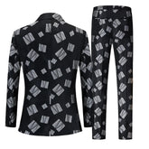 Men's Black Double Breasted Suit Fashion Design Wedding Suit Slim Fit Prom Groom Tuxedo Bridegroom Best Man Blazer Pants